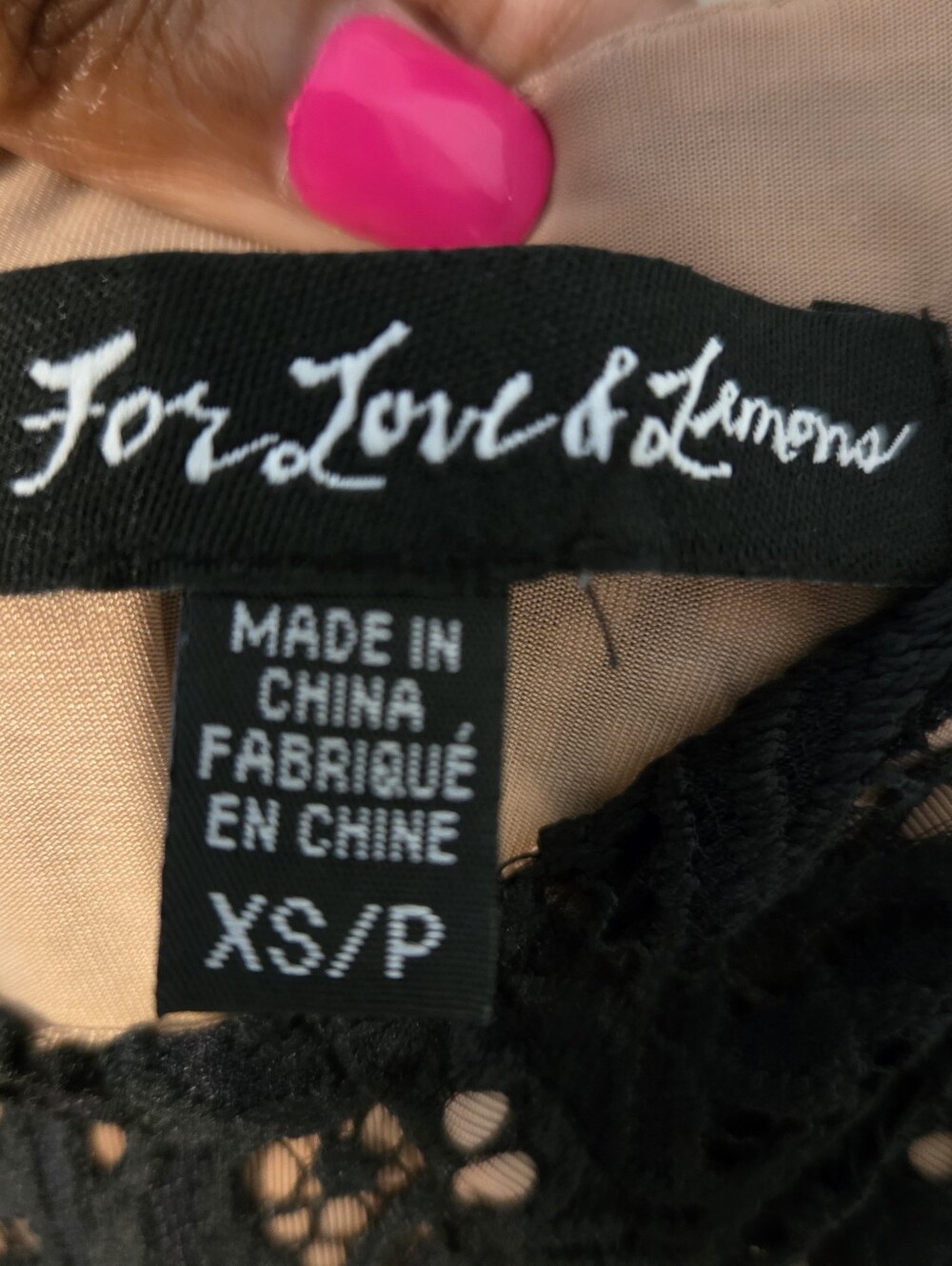 For Love & Lemons Womens Black Lace Corsette Slip Mini Retro Dress Sz XS - Picture 11 of 12